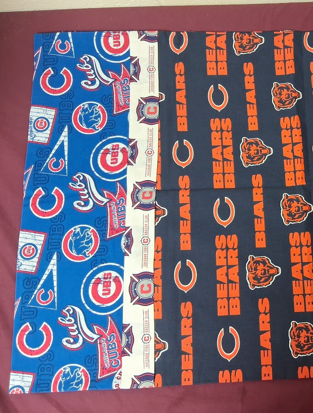 Chicago Sports Team Chicago Bears,Chicago Fire,Chicago Cubs Standard Pillowcase